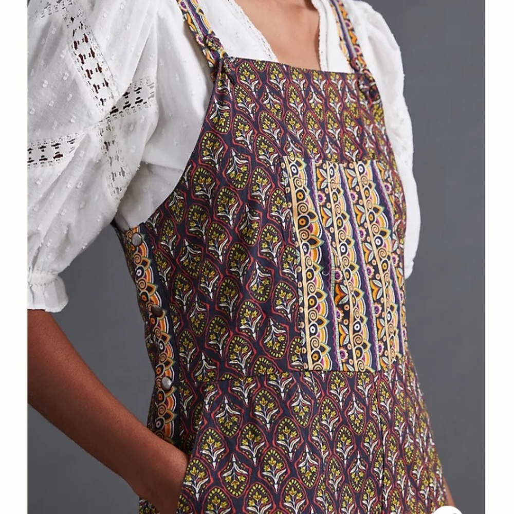Anthropologie Embroidered Wide-Leg Jumpsuit